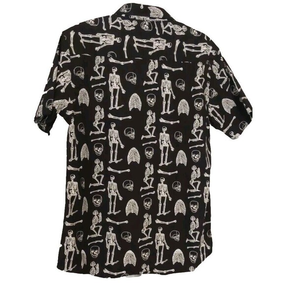 RUGBY University Halloween Button Up Casual 100% Cotton Short Sleeve Shirt NWT L - Picture 2 of 5